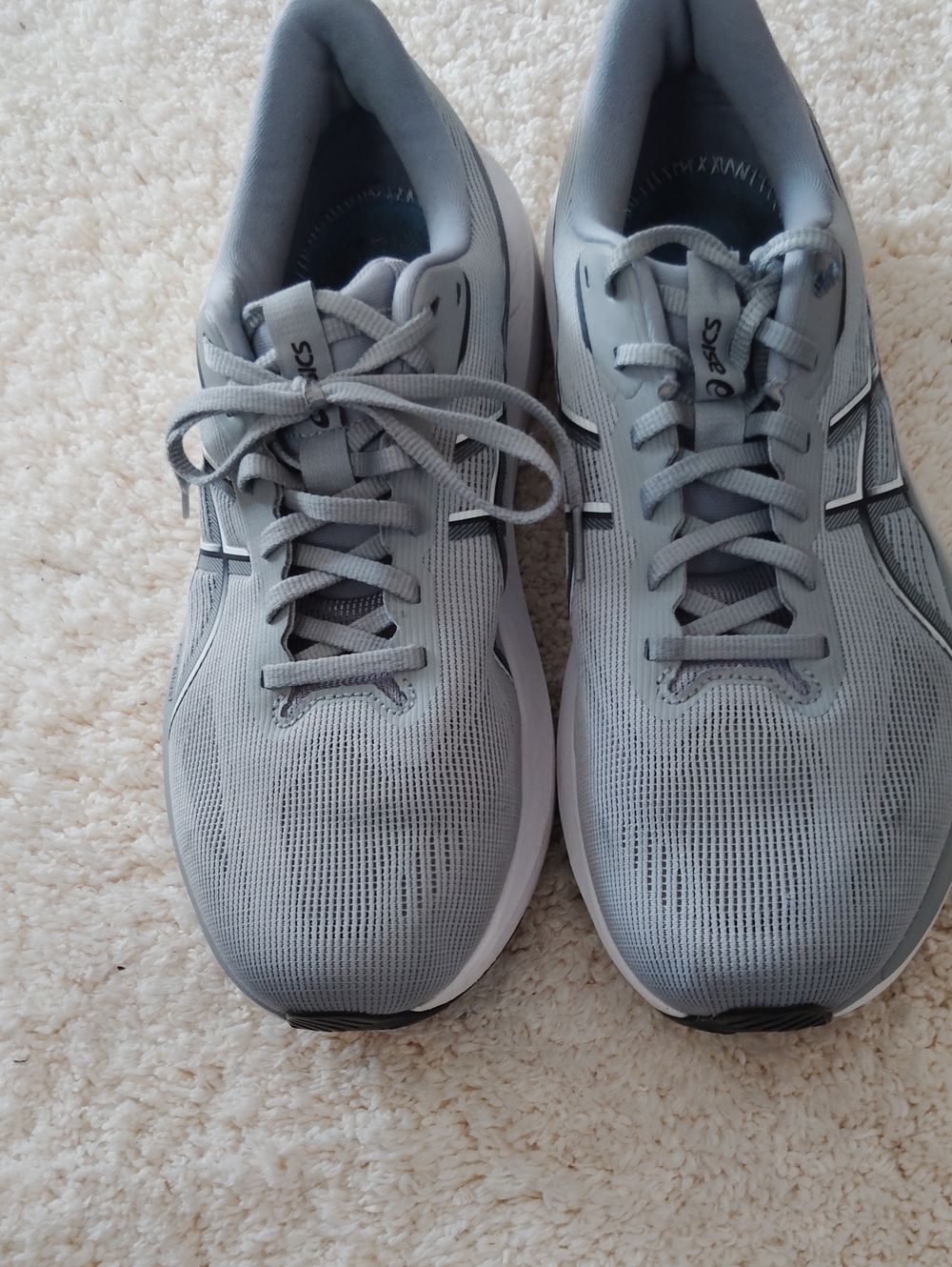 ASICS Men's Gray Mesh Athletic Running Shoes